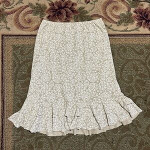 Fresh Produce Boho paisley floral ruffle hem cotton skirt size s